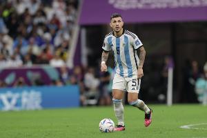 帕雷德斯本场完成154次传球，创1966年来阿根廷球员世界杯纪录